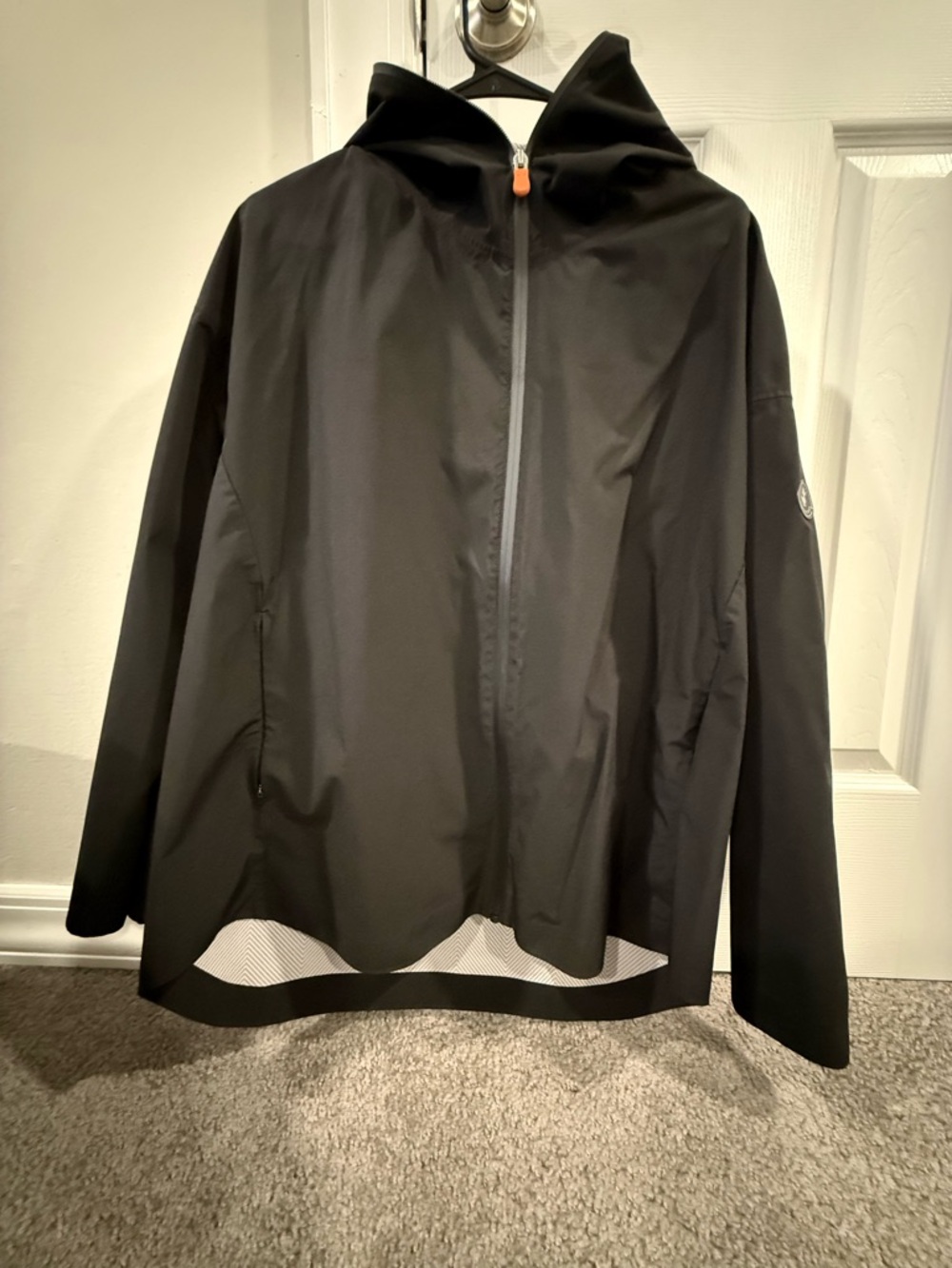 Save the duck Black Hooded Shell rain Jacket - Picture 2 of 10